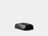 oakywood black wooden dual laptop stand empty | black