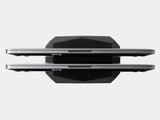 oakywood black wooden dual laptop stand top view | black