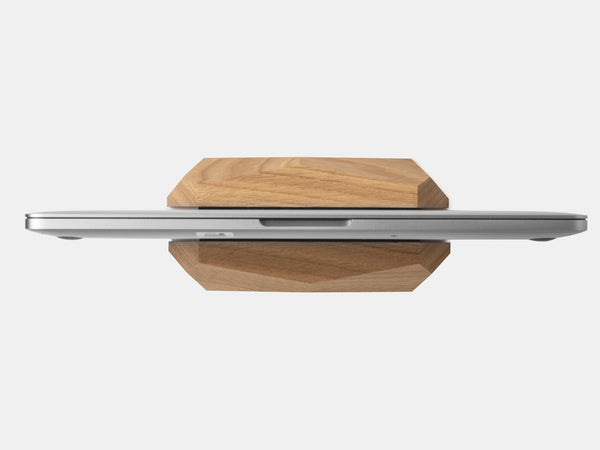 oakywood oak wooden laptop stand top view | oak