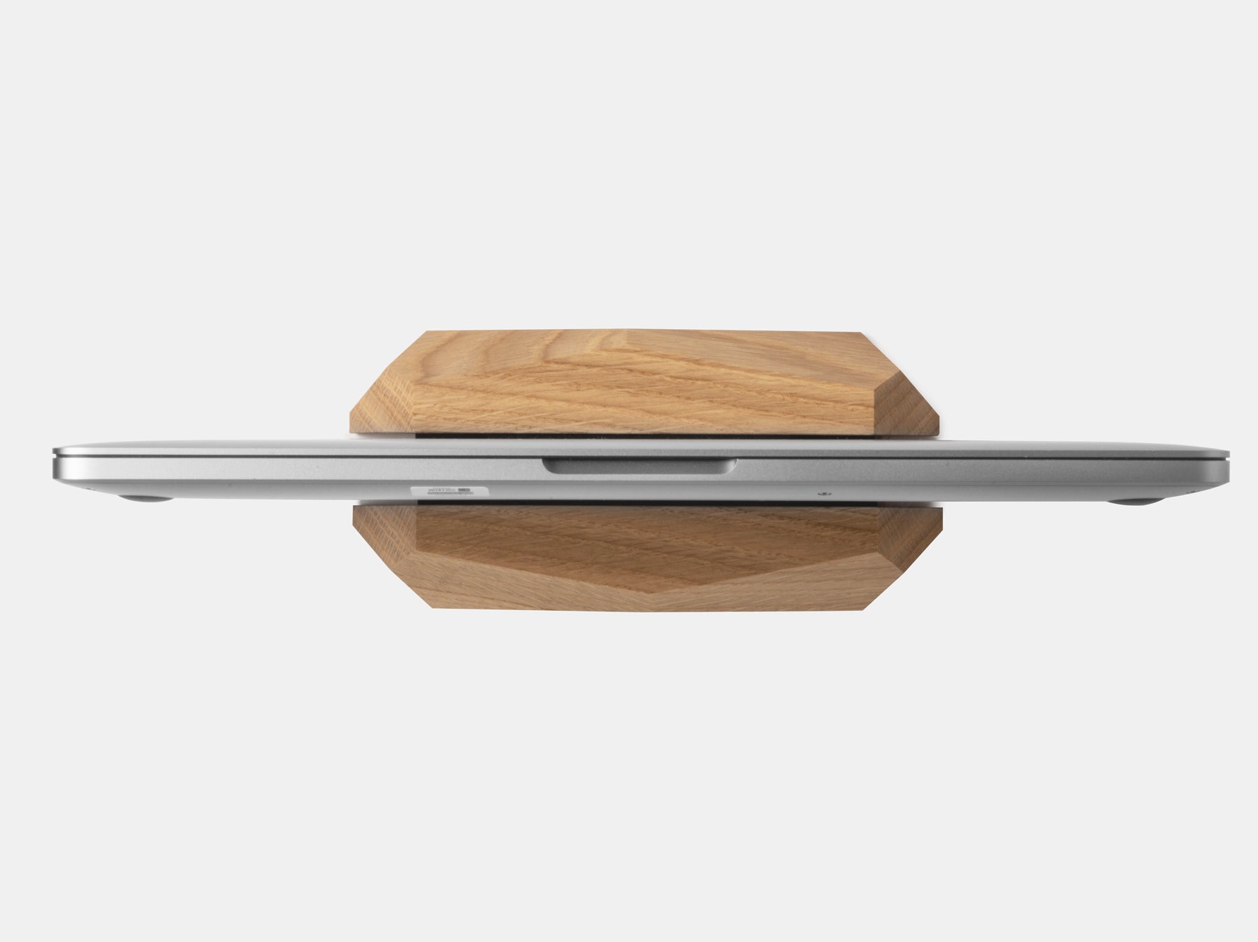 oakywood oak wooden laptop stand top view | oak