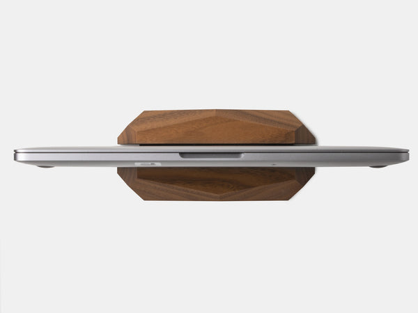 oakywood walnut wooden laptop stand top view | walnut