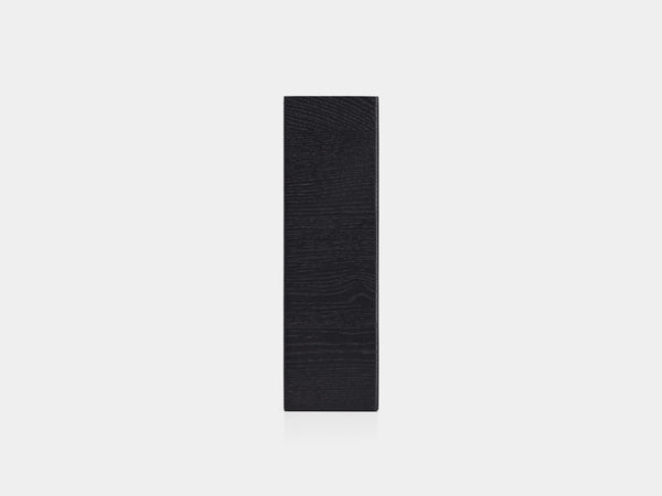black wood document holder on a white background| black