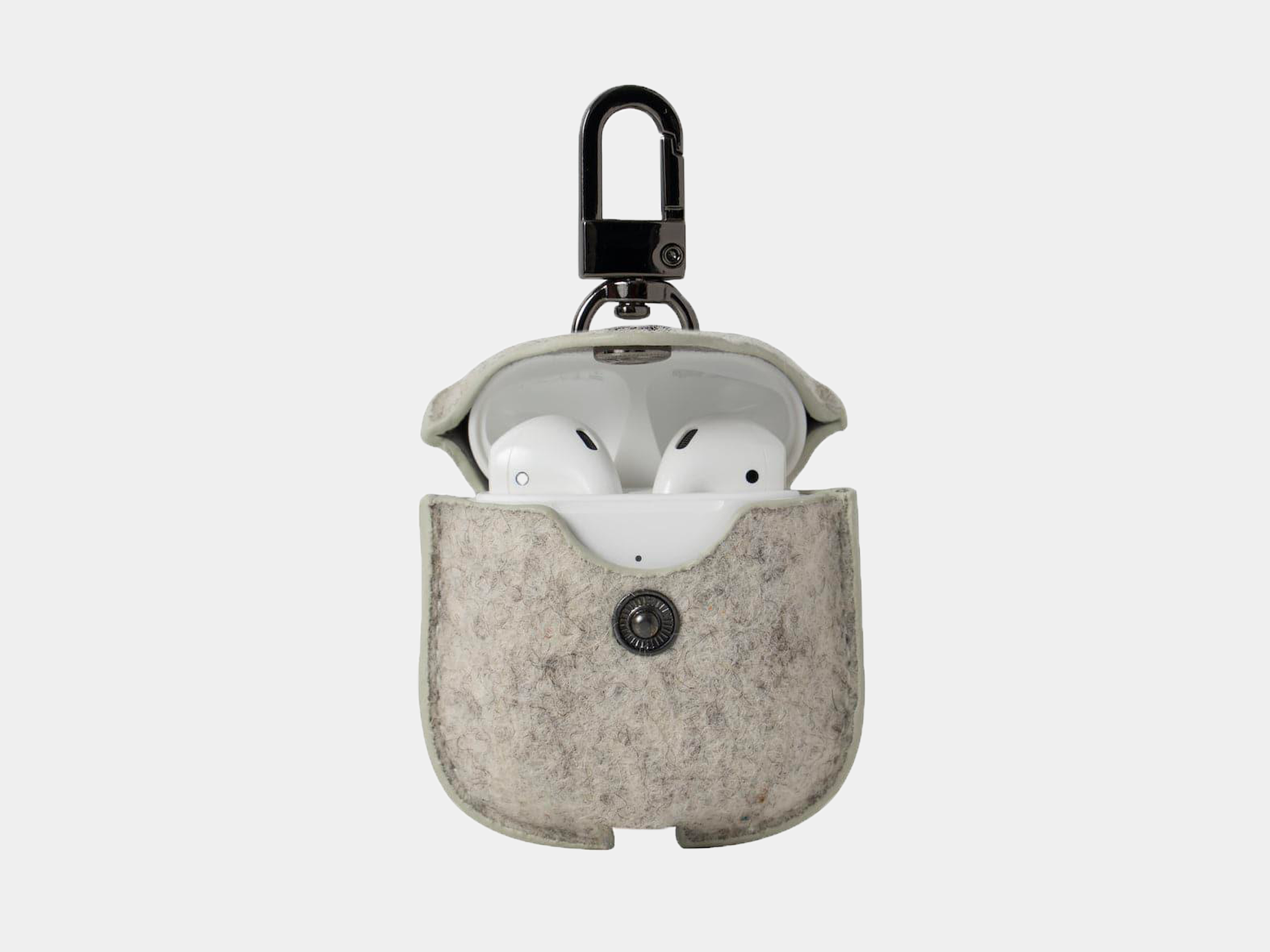 oakywood felt airpods case grey | stone grey, airpods 1/2