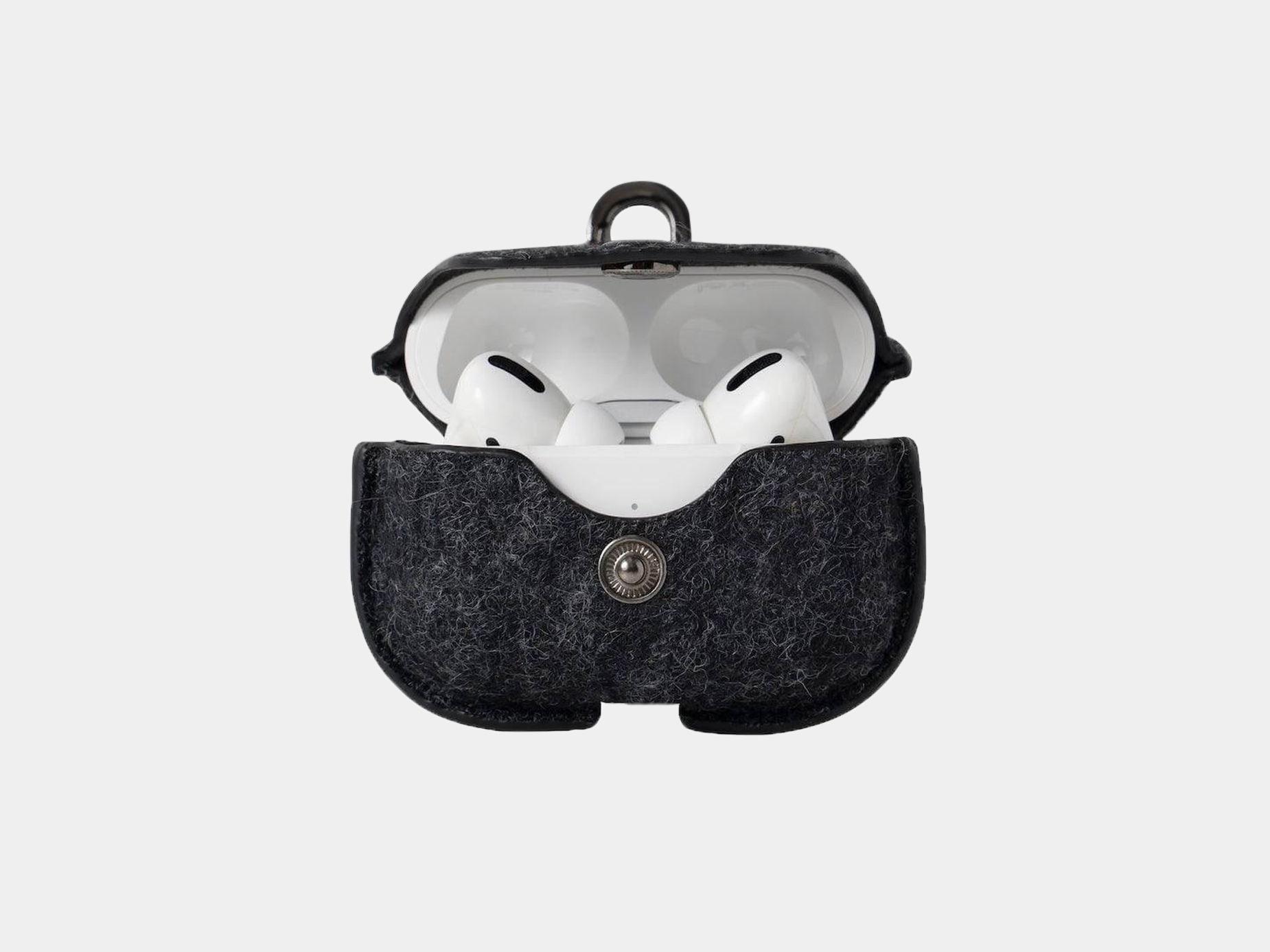 oakywood felt airpods case anthracite | anthracite, airpods pro/pro2