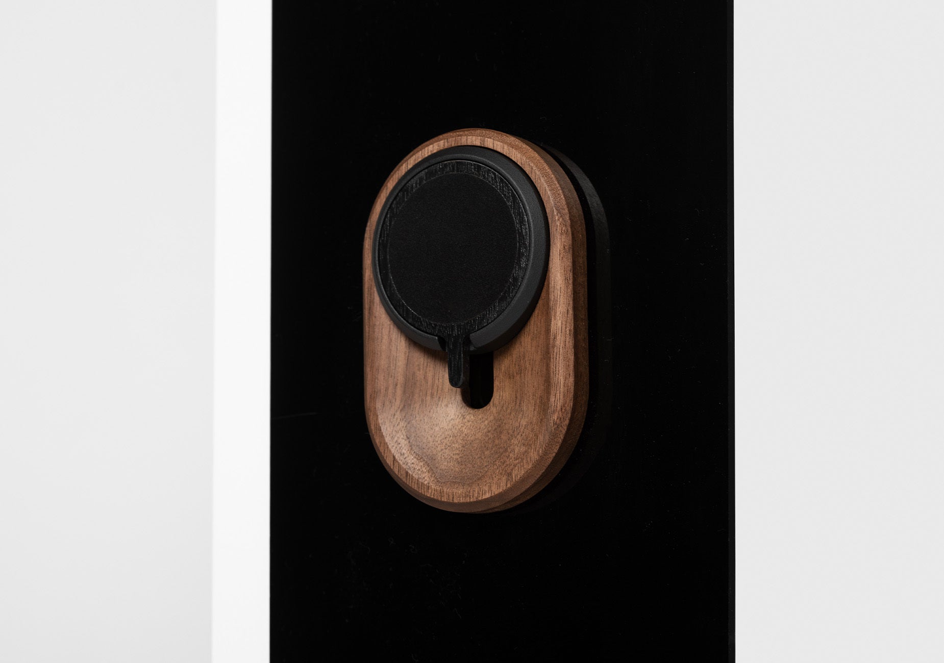magsafe puck in walnut magsafe iphone wall mount | -