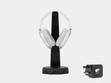oakywood black headphone stand bundle UK plug | black, UK (Adapter type G)