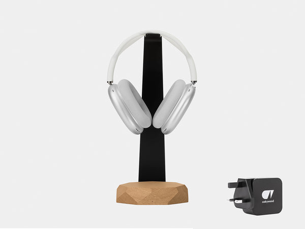 oakywood oak headphone stand bundle UK plug | oak, UK (Adapter type G)