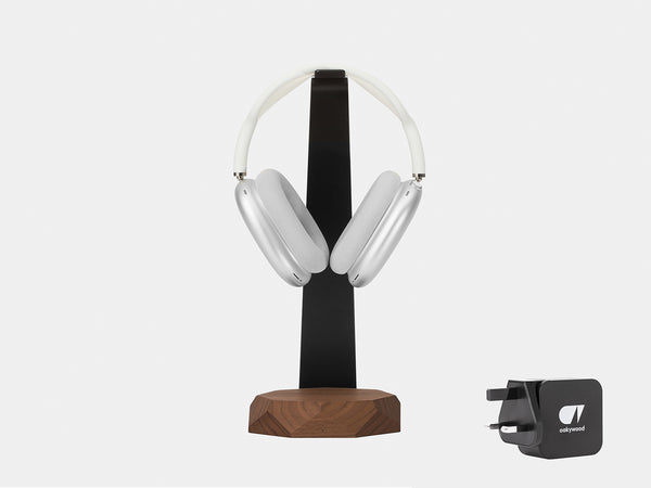 oakywood walnut headphone stand bundle UK plug | walnut, UK (Adapter type G)