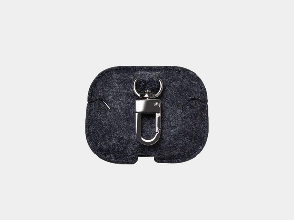 oakywood felt airpods case anthracite | anthracite, airpods pro/pro2