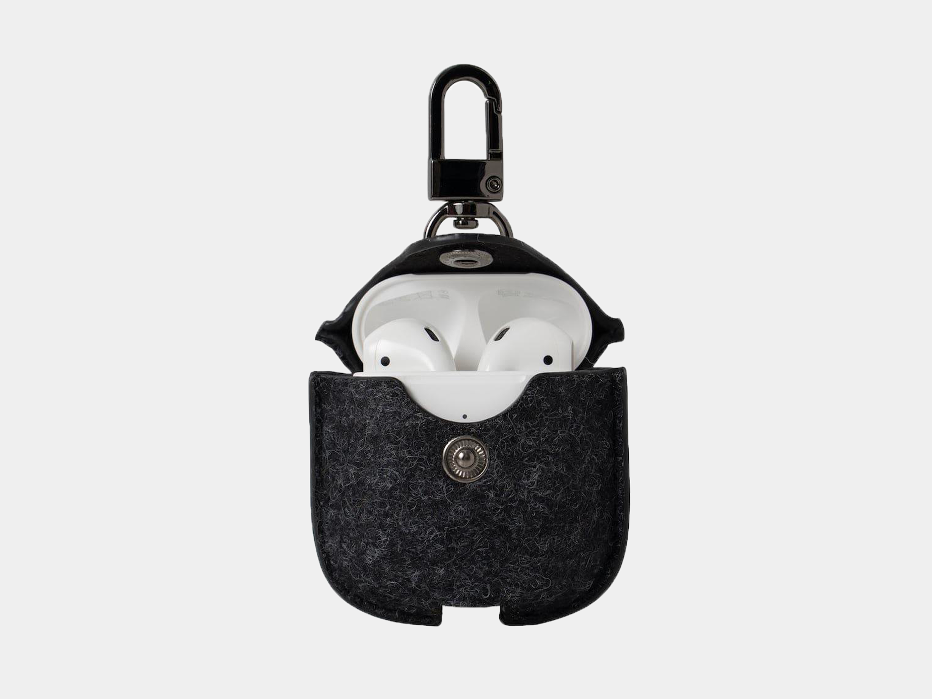 oakywood felt airpods case anthracite | anthracite, airpods 1/2