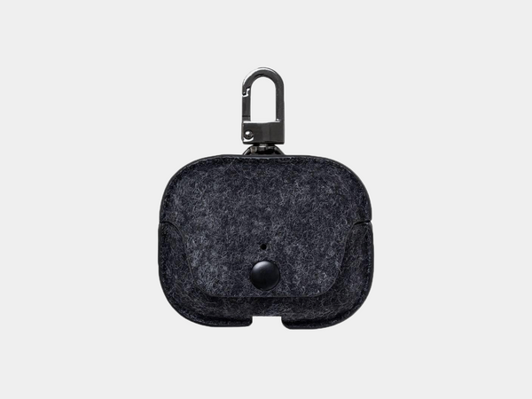 oakywood felt airpods case anthracite | anthracite, airpods pro/pro2