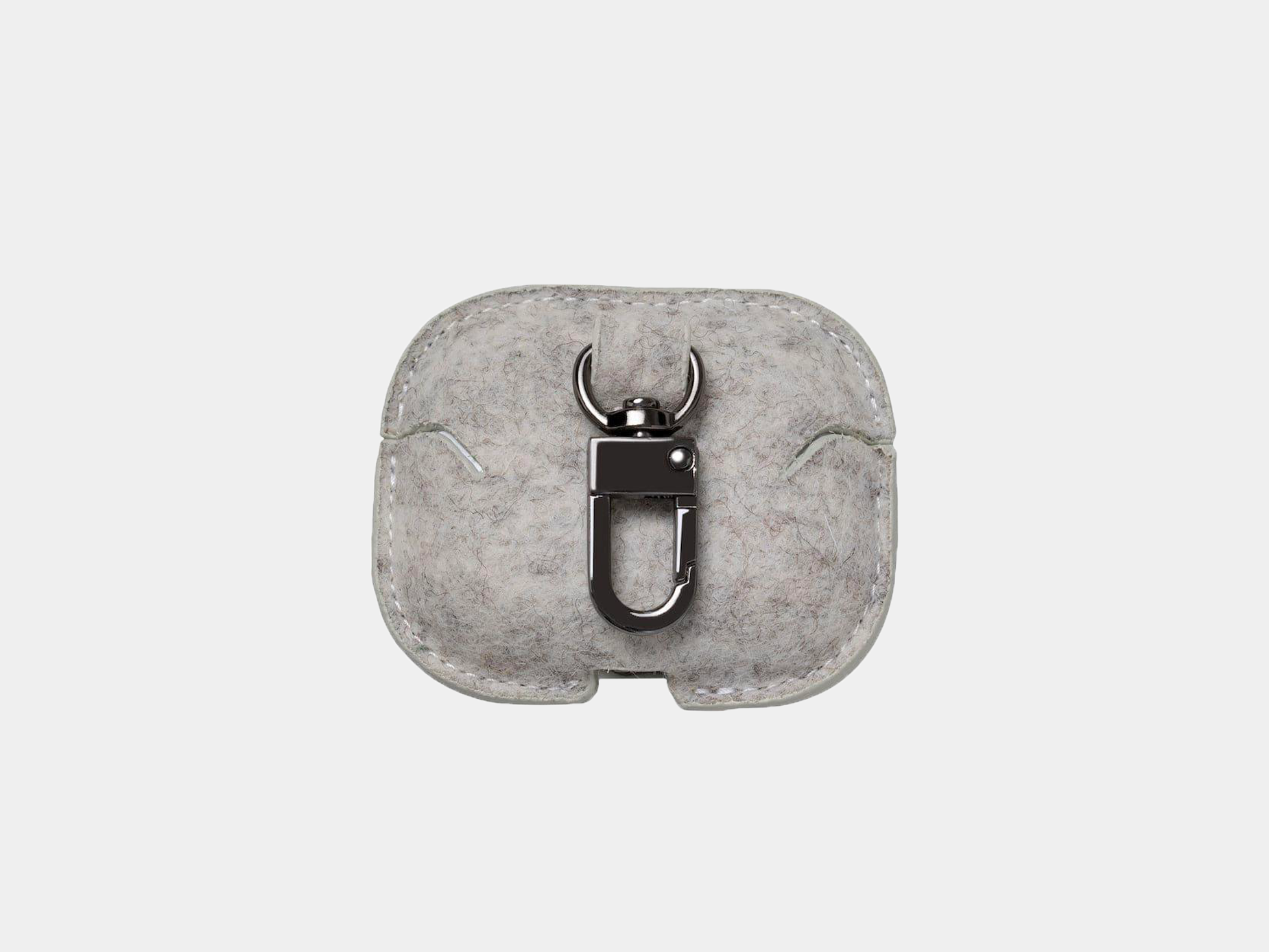 oakywood felt airpods case grey | stone grey, airpods pro/pro2