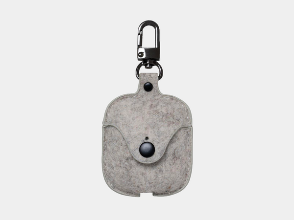 oakywood felt airpods case grey | stone grey, airpods 1/2