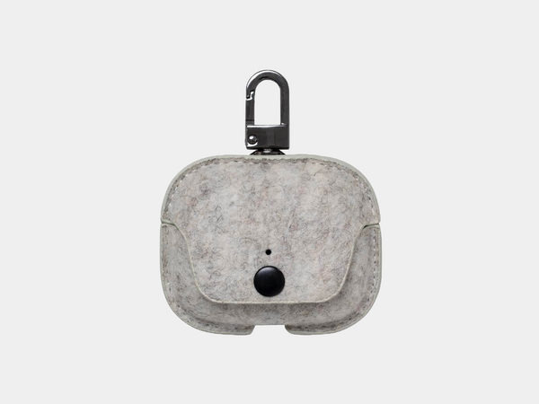 oakywood felt airpods case grey | stone grey, airpods pro/pro2