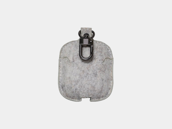 oakywood felt airpods case grey | stone grey, airpods 1/2