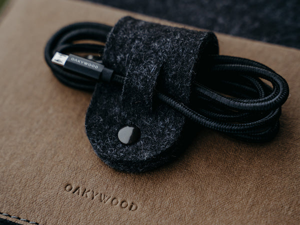 oakywood felt cable ties anthracite | anthracite