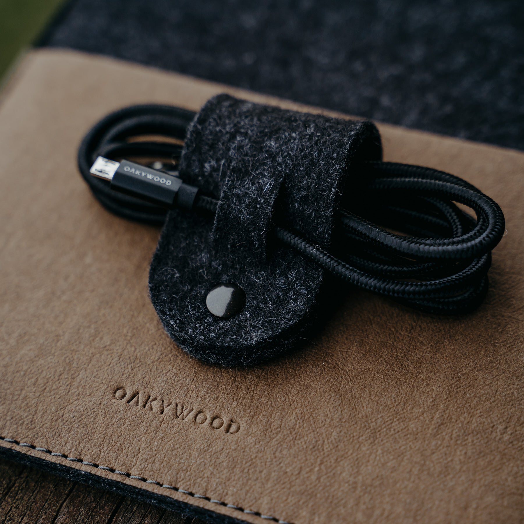 oakywood felt cable ties anthracite | anthracite