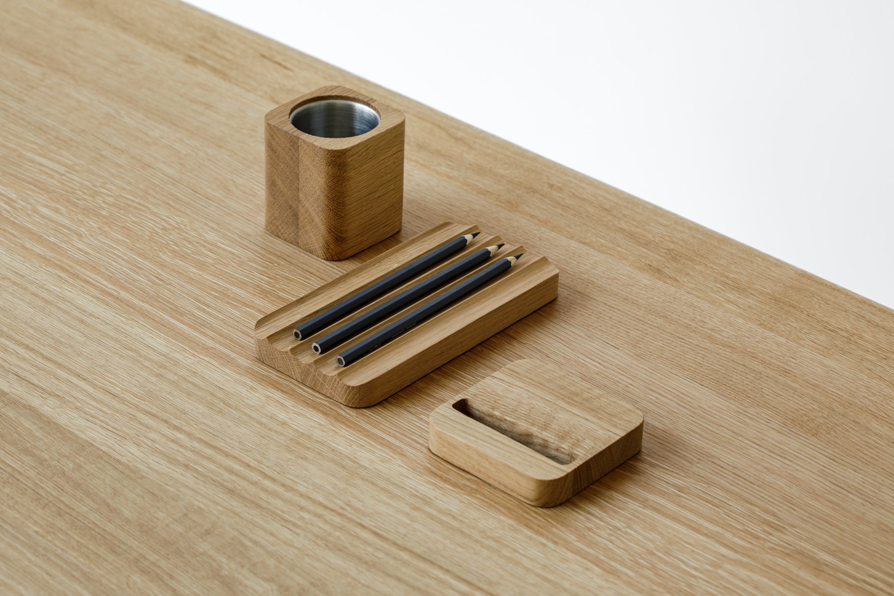 oakyblocks oak pen tray desk setup | -