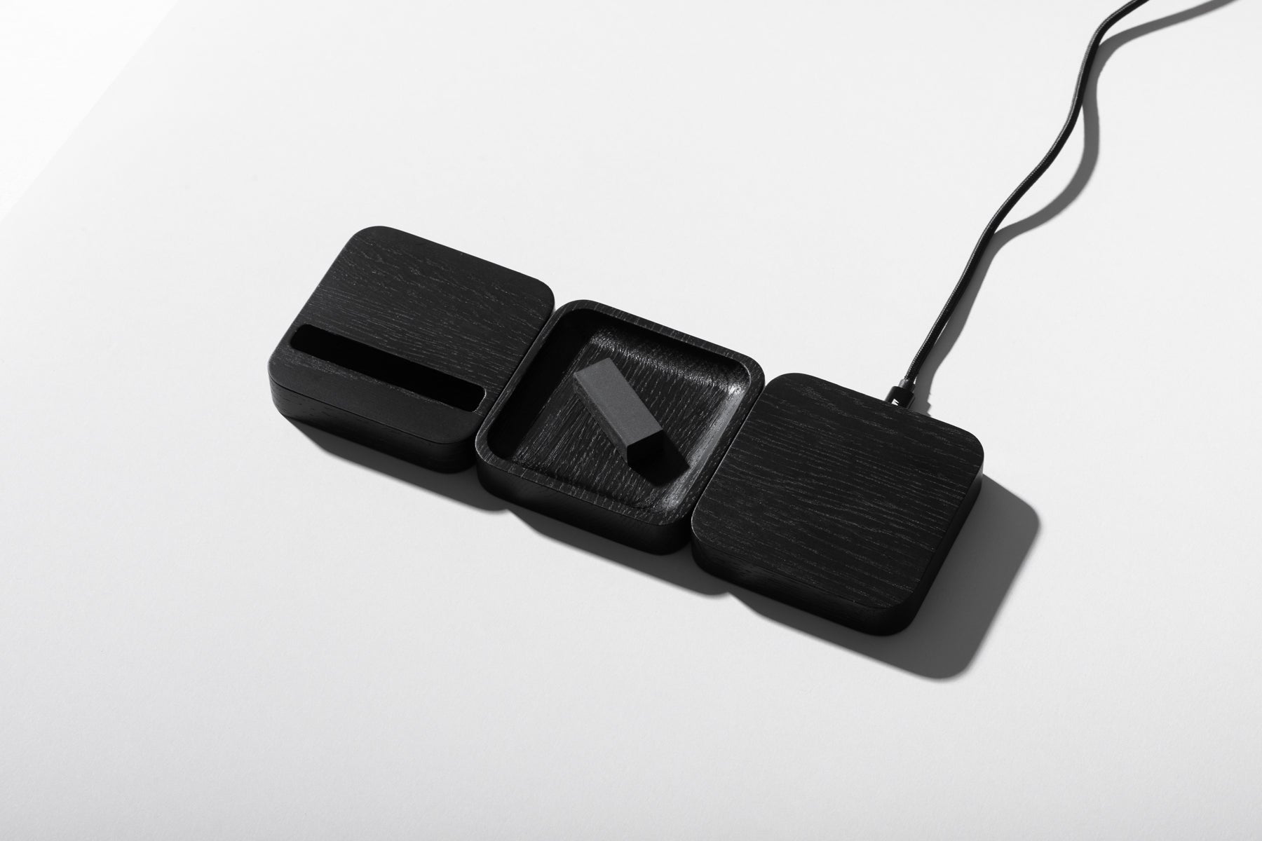 oakyblocks black wooden desk accessories | -