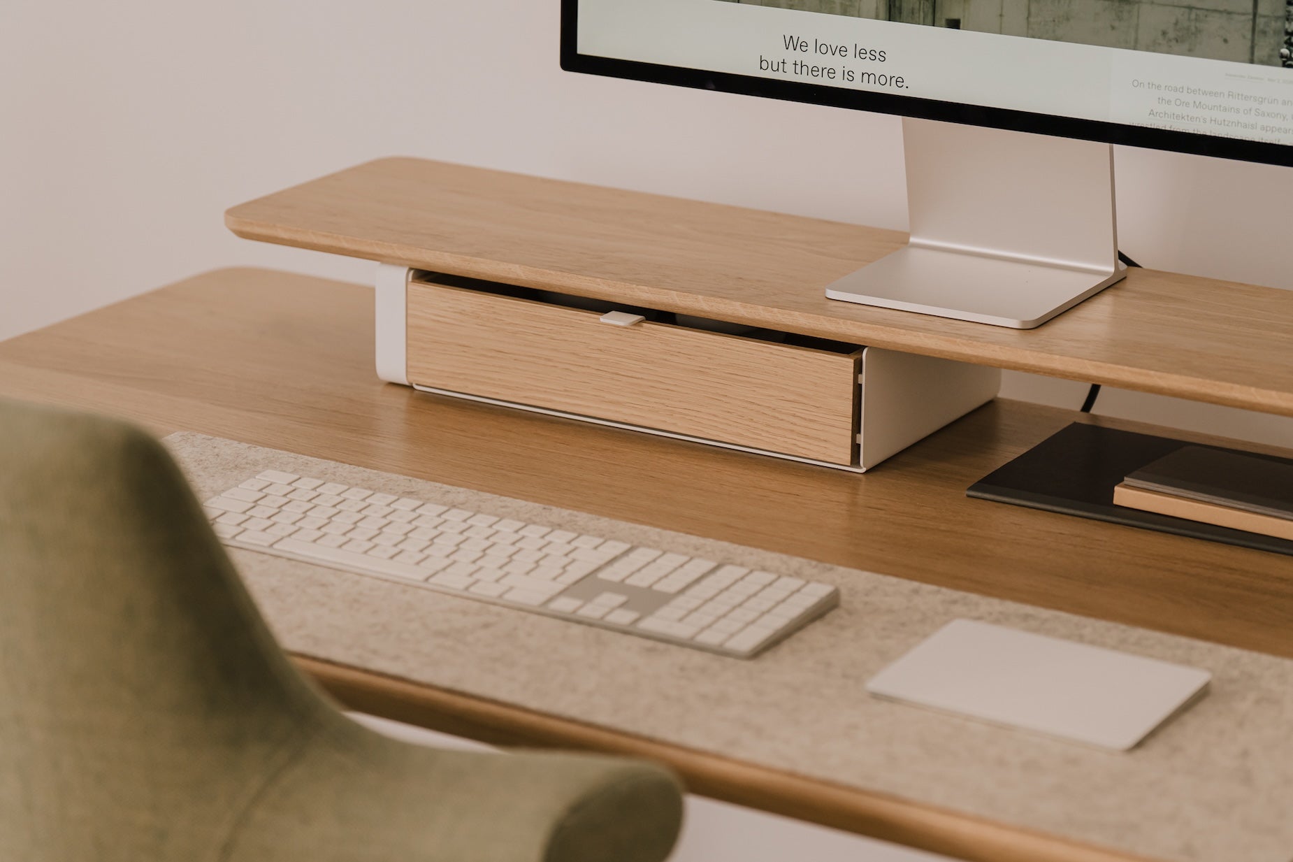 desk setup oakywood light oak desk shelf | light oak, 