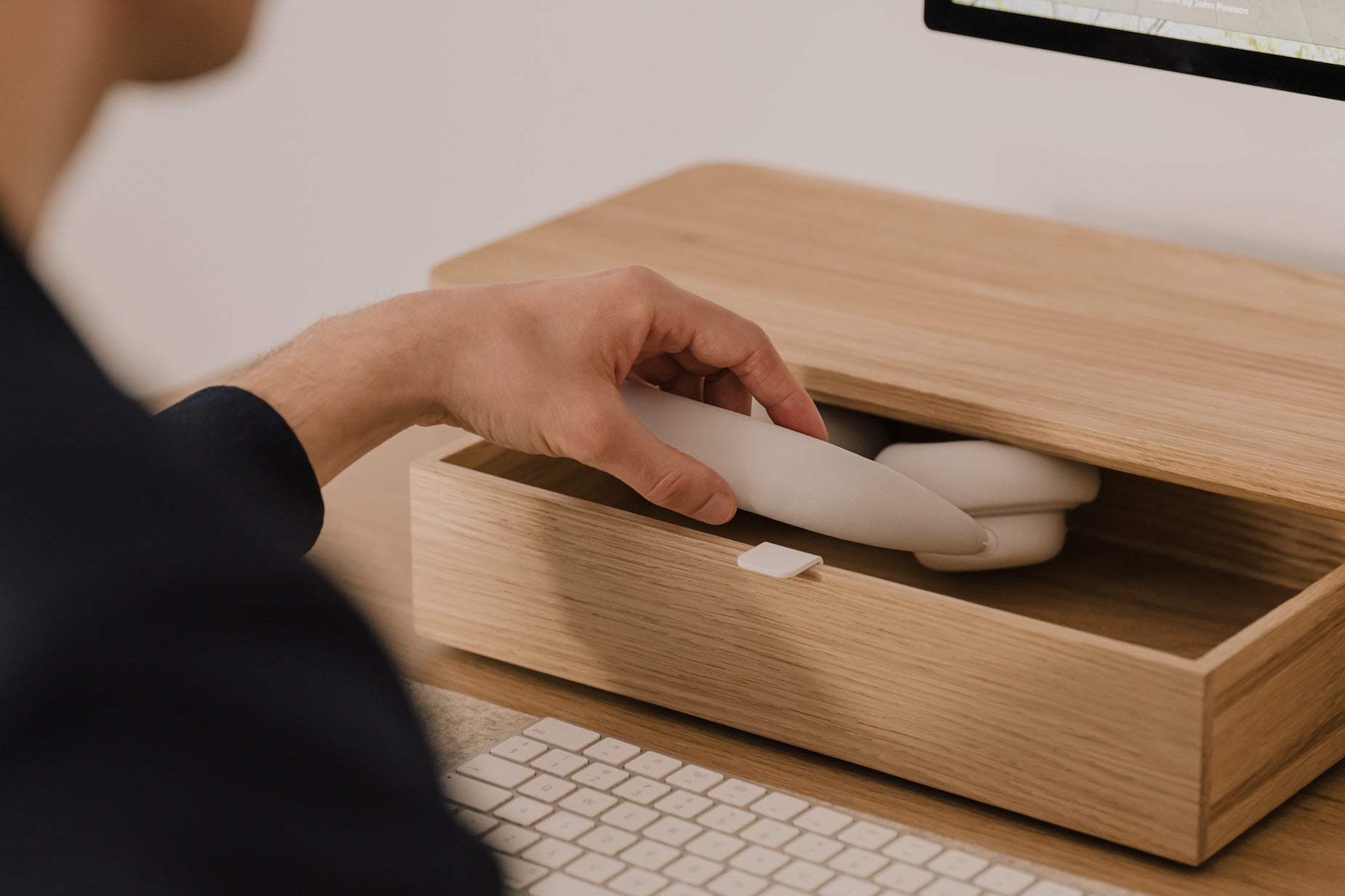 oakywood oak modular drawers with white base setup | light oak,