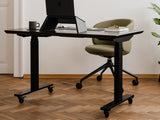 oakywood standing desk on metal desk casters | -