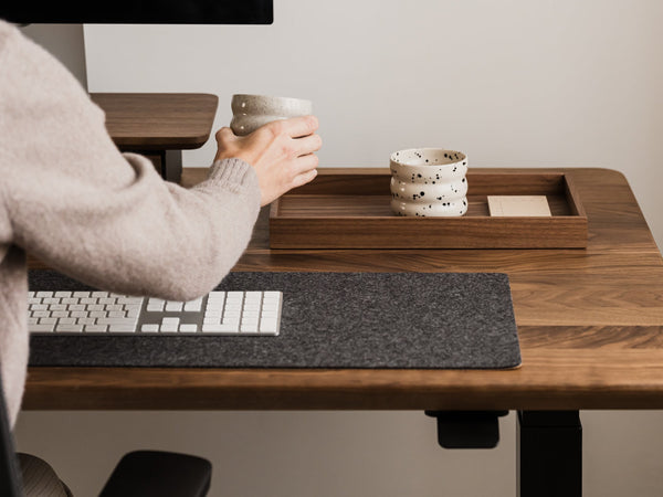 Oakywood Valet Tray – elegant wooden tray for small items on your desk | walnut, 