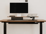 oakywood walnut veneer desk setup | walnut veneer, , black