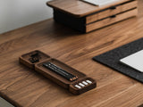 Oakywood Catchall Tray Mini Bundle in oak – versatile solid wood trays for tidy workspace arrangement | walnut, 
