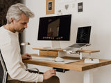 oakywood oak desk setup | oak, , white