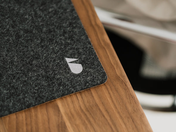 Mousepad Oakywood desk mat wool felt structure | anthracite,