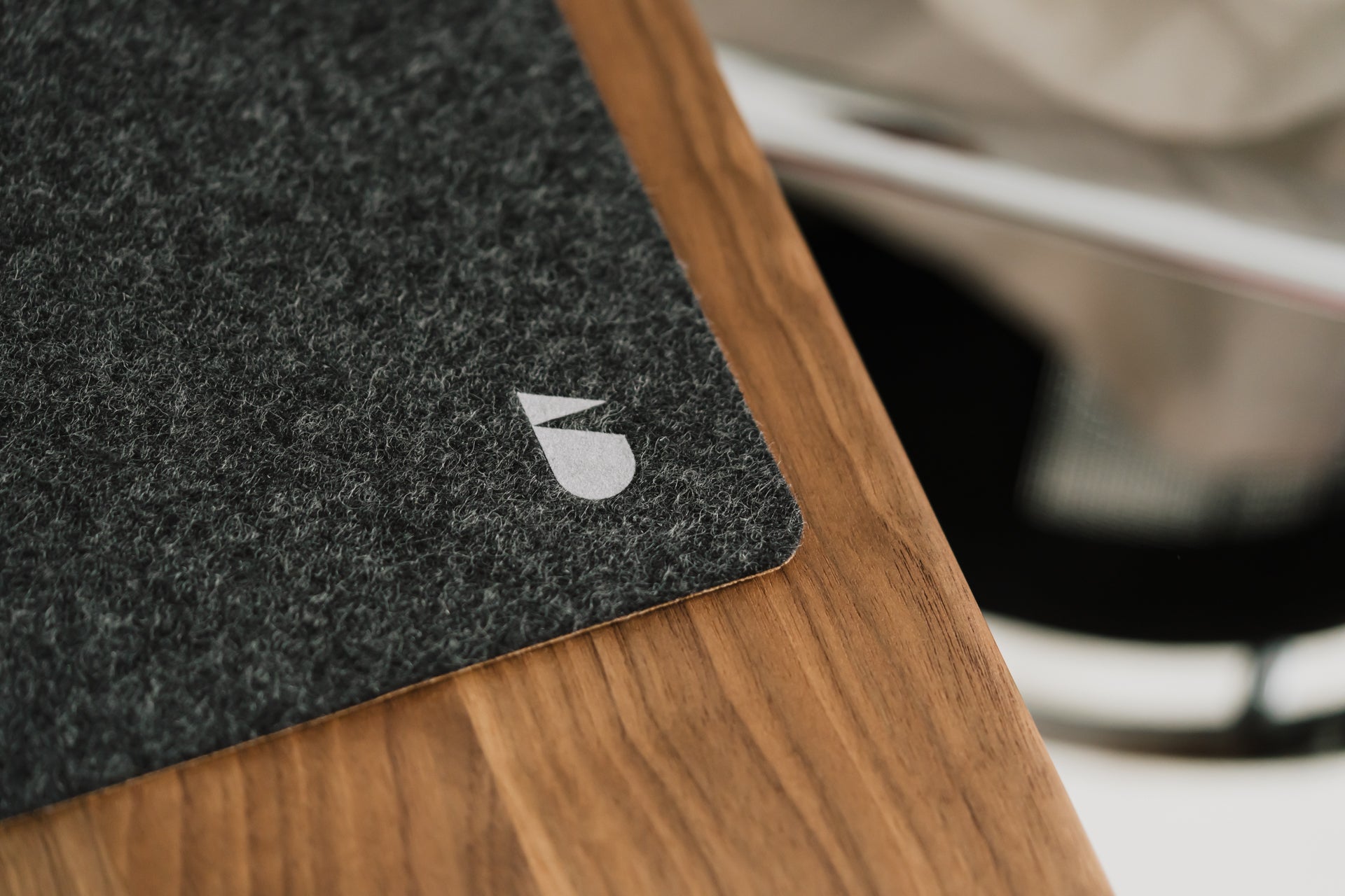 Mousepad Oakywood desk mat wool felt structure | anthracite,