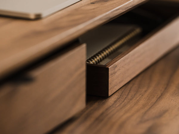 Oakywood Valet Tray – modern wooden tray for organizing gadgets, keys, and accessories | walnut, 