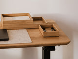 Oakywood Valet Tray in walnut – versatile tray for organizing keys, notes, and gadgets | oak, 