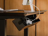 under the desk cable management tray Oakywood opened | black,