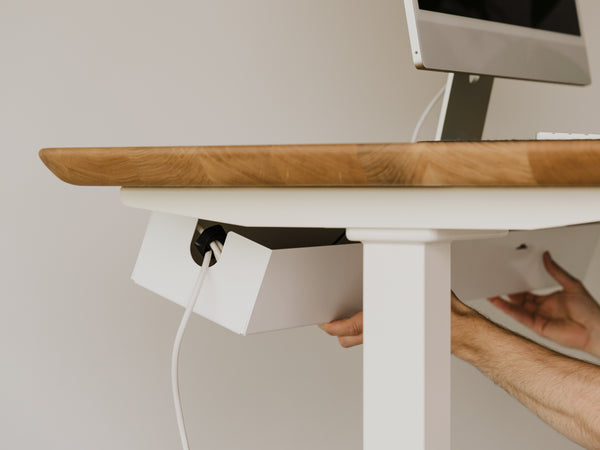under the desk white cable management tray Oakywood | white,