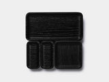 Oakywood Catchall Tray Mini Bundle in black – contemporary black trays for compact workspace organization | black