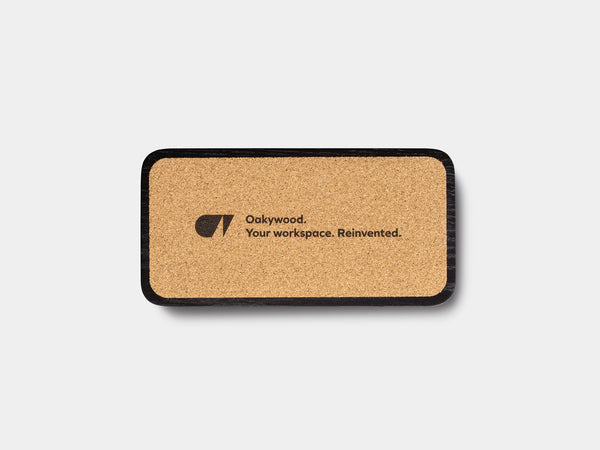 Oakywood Catchall Tray Mini in black – versatile black wooden tray for decluttering your desk | black, large
