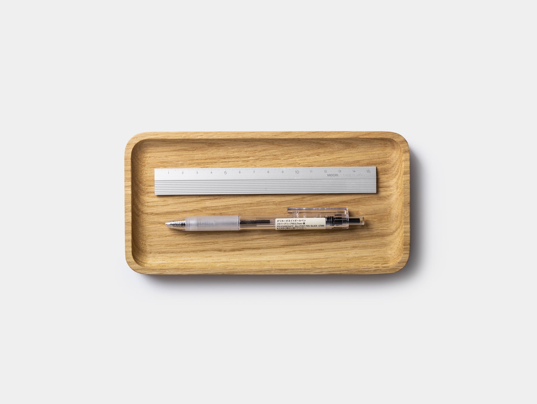 Oakywood Catchall Tray Mini in oak – elegant solid wood tray for organizing your desk | oak, large