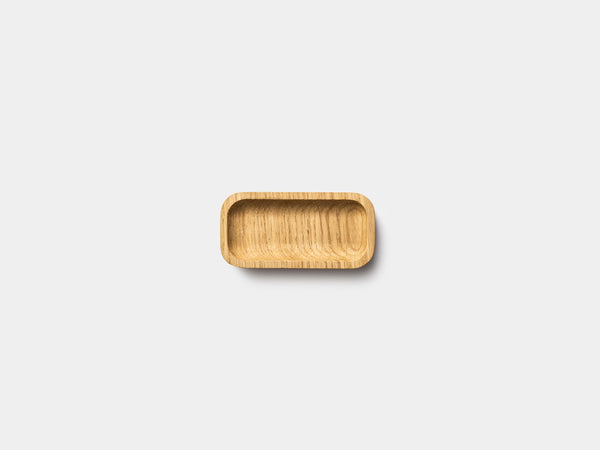 Oakywood Catchall Tray Mini in oak – elegant wooden tray for storing stationery and accessories | oak, small (2 pieces)