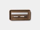 Oakywood Catchall Tray Mini in walnut – premium dark wood tray for organizing office accessories | walnut, large