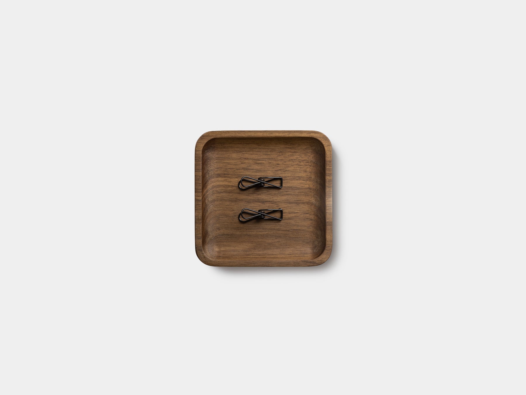 Oakywood Catchall Tray Mini in walnut – functional tray for desktop organization | walnut, medium
