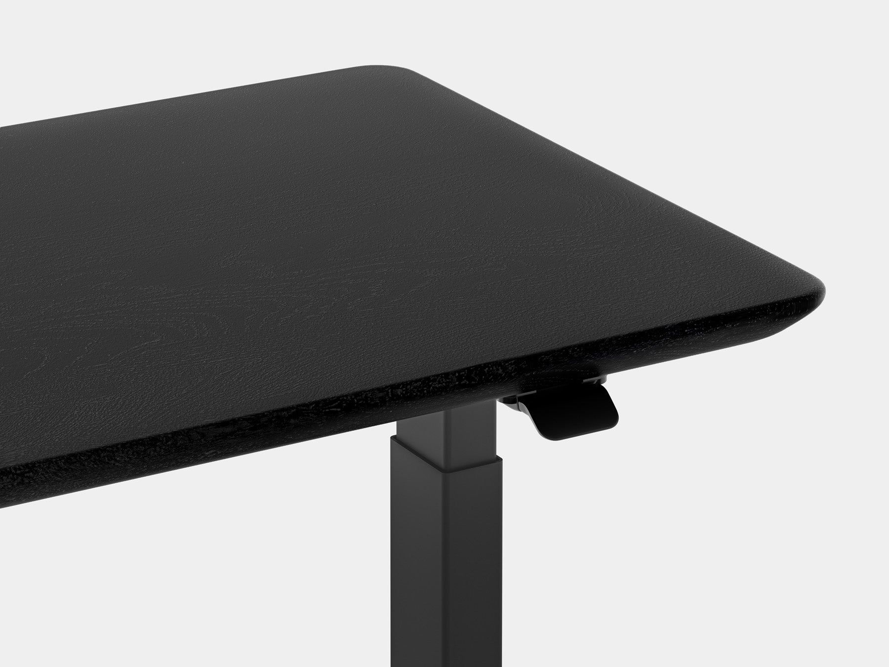 Oakywood Standing Desk Pro Mini in black with black accents – stylish black desk for productive workspace | black, , black