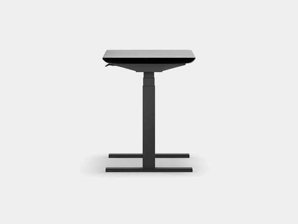 Oakywood Standing Desk Pro Mini in black with black accents – functional standing desk for home office | black, , black