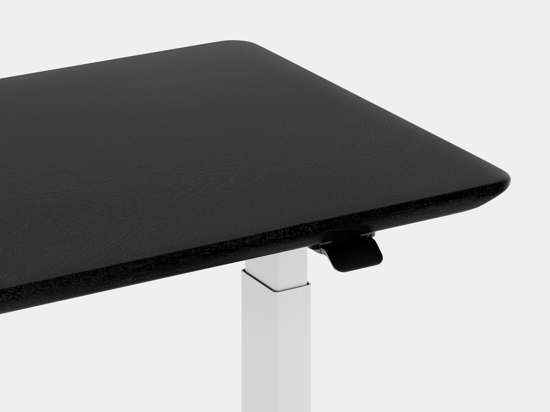 Oakywood Standing Desk Pro Mini in black with white accents – sleek black desk for home or office | black, , white