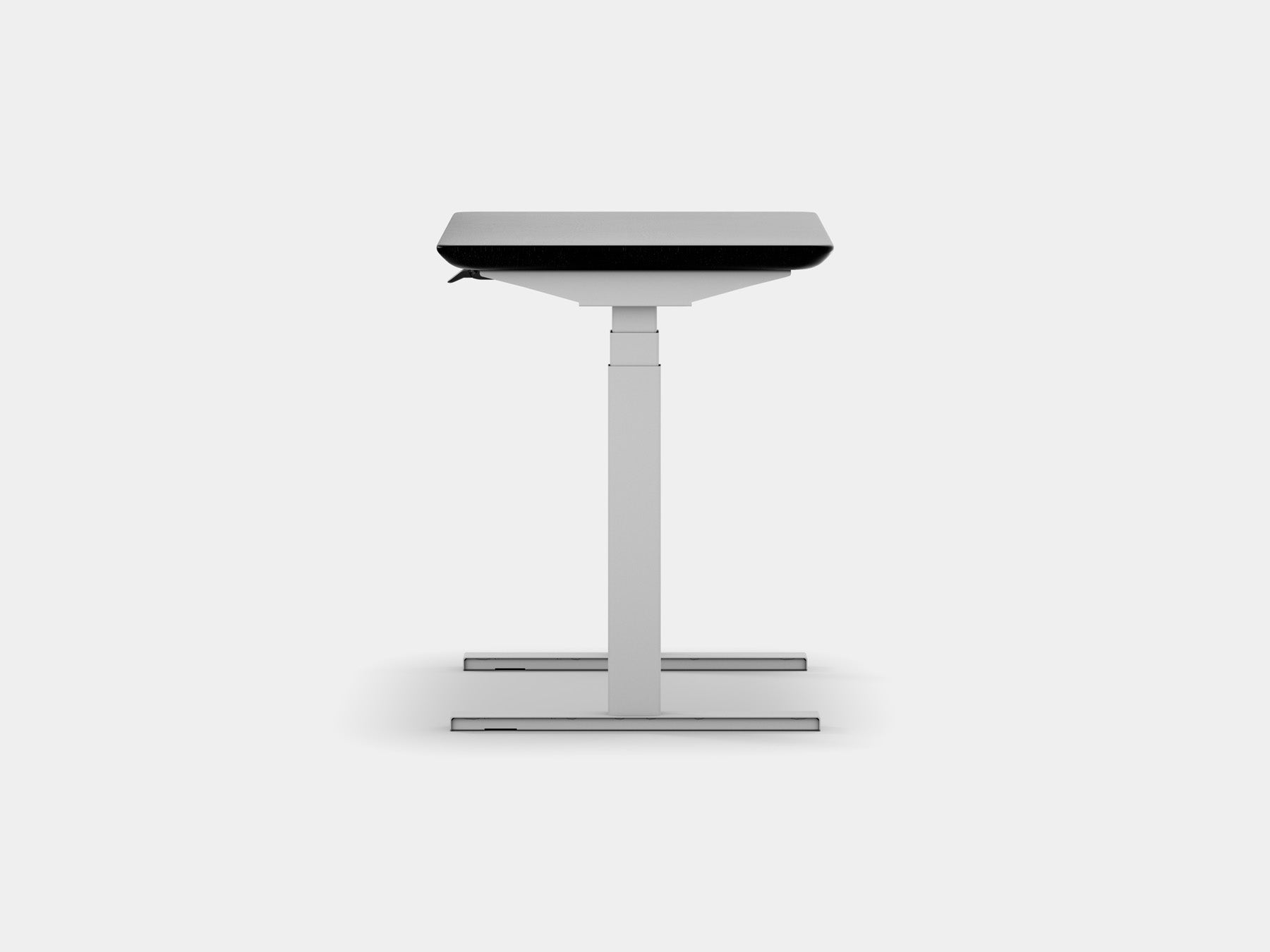 Oakywood Standing Desk Pro Mini in black with white accents – functional adjustable desk for a tidy workspace | black, , white