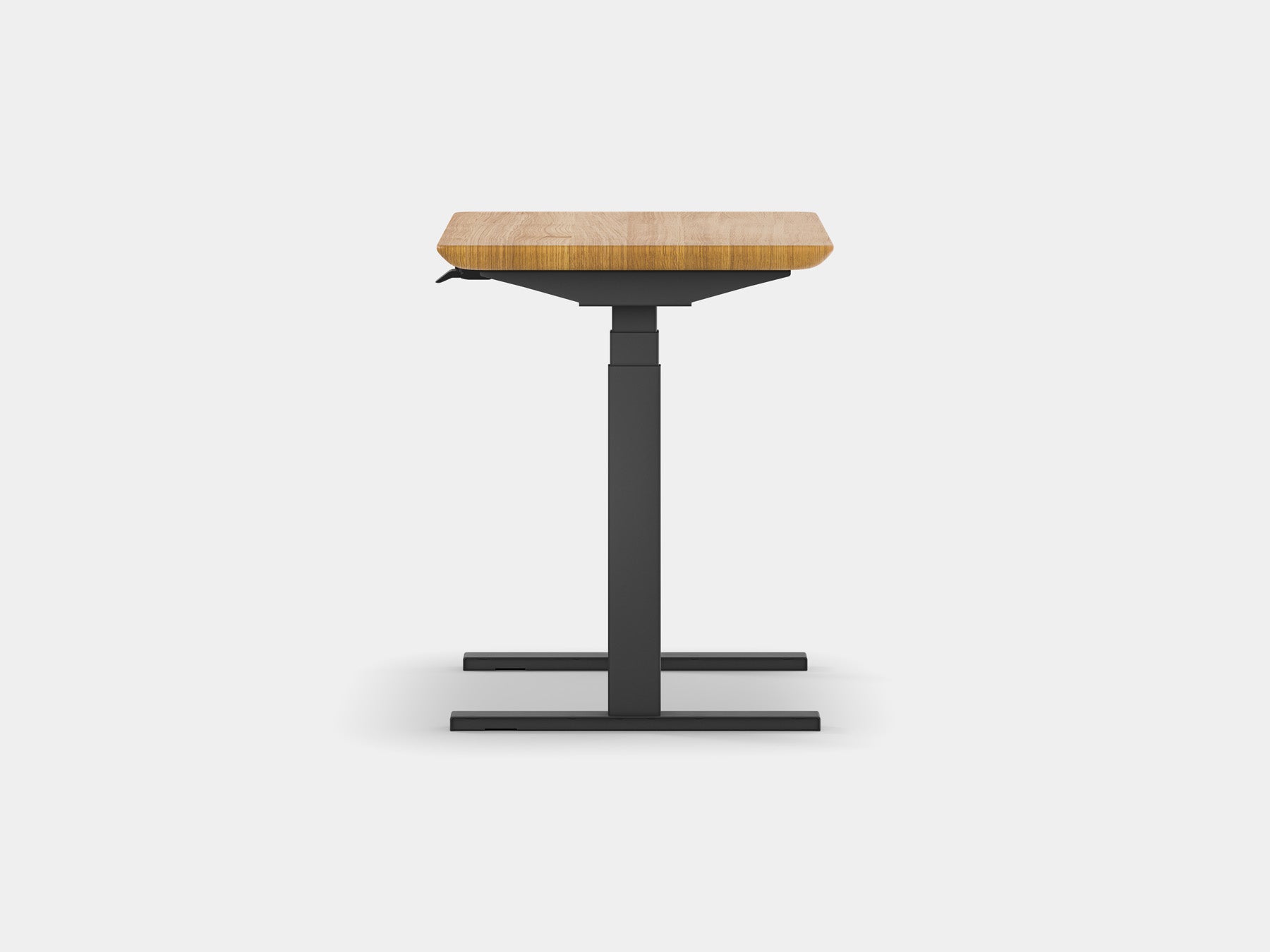 Oakywood Standing Desk Pro Mini in oak with black accents – functional desk for ergonomic workspace setup | oak, , black