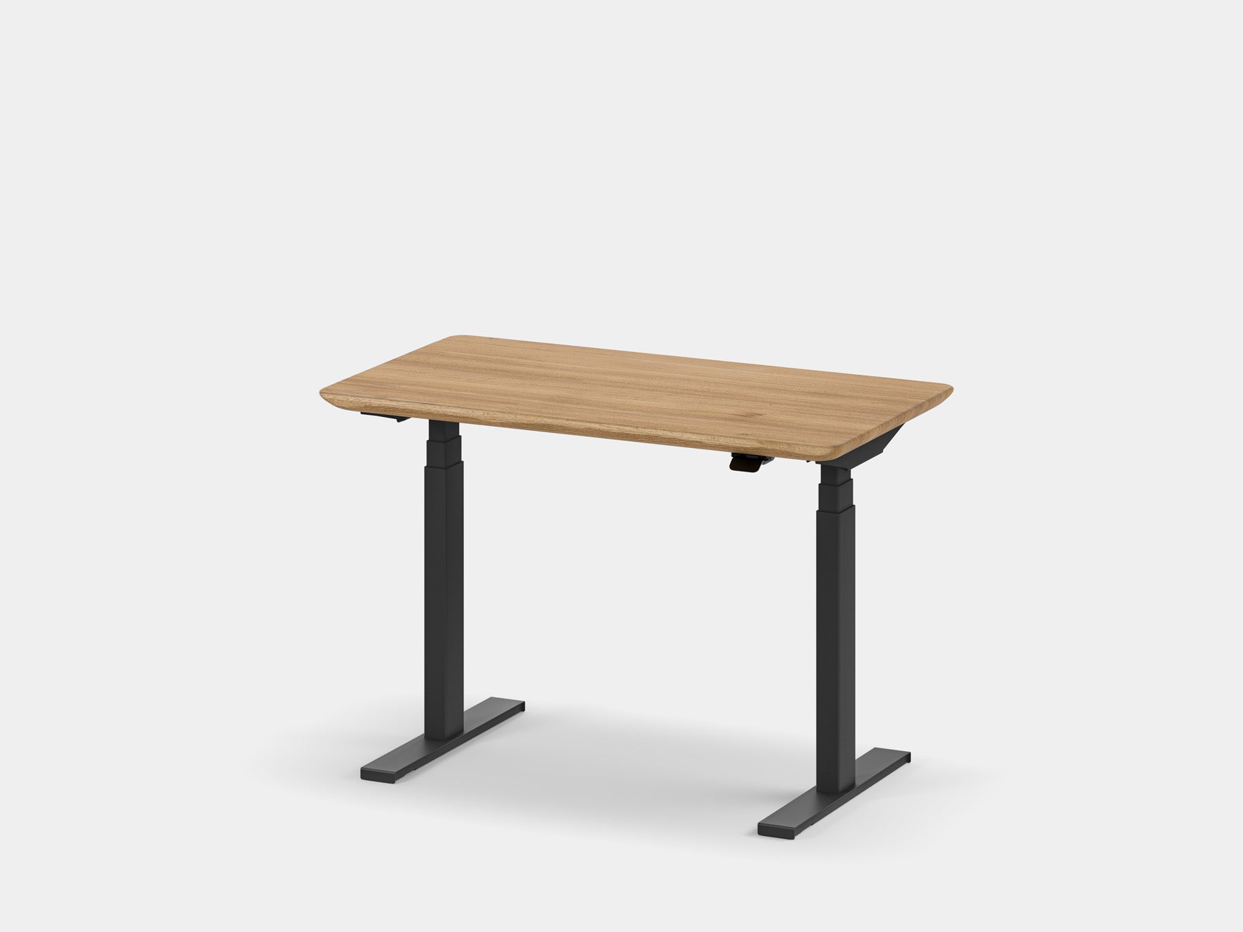 Oakywood Standing Desk Pro Mini in oak with black accents – ergonomic adjustable desk for productive work | oak, , black