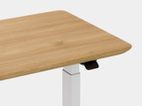 Oakywood Standing Desk Pro Mini in oak with white accents – stylish wooden desk for ergonomic work setup | oak, , white