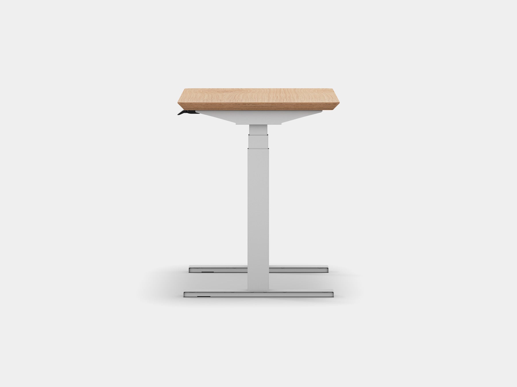 Oakywood Standing Desk Pro Mini in oak veneer with white accents – functional standing desk for productive work | oak veneer, , white